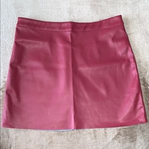 Forever 21 Maroon Leather Skirt